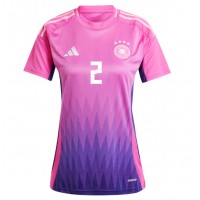 Camisa de Futebol Alemanha Antonio Rudiger #2 Equipamento Secundário Mulheres Europeu 2024 Manga Curta